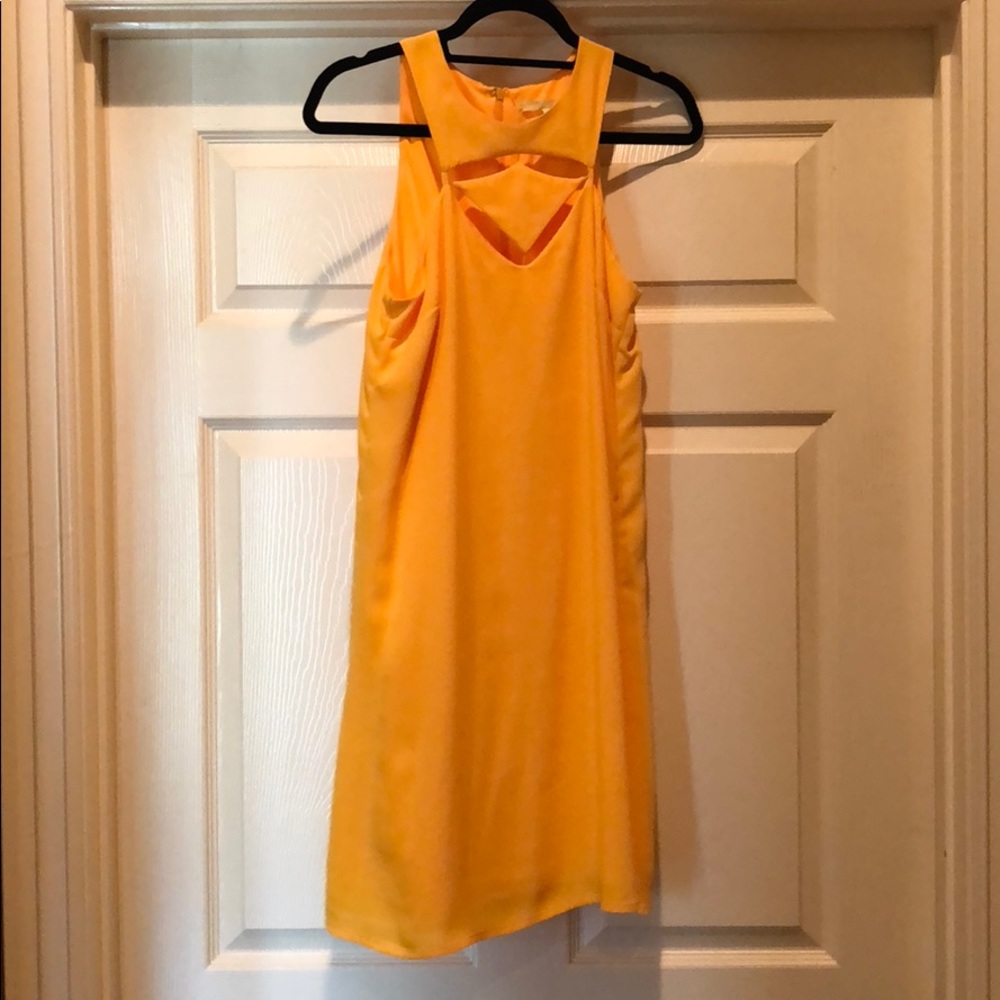 Yellow Gianni Bini Cut Out Dress
